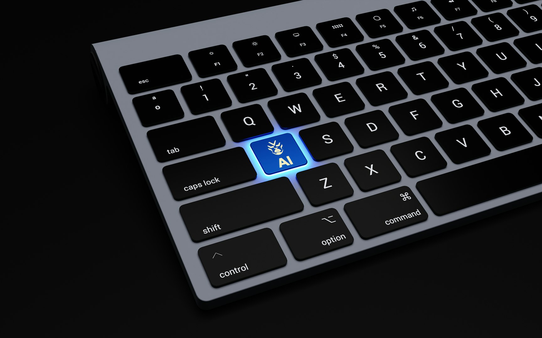 a close up of a keyboard on a black surface